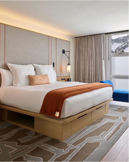 bed in guestroom at limelight aspen