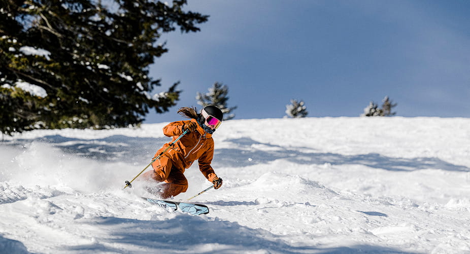 skier skiing down mountain