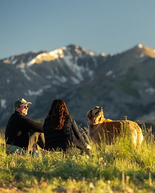 Couple enjoying the Rocky Mountains