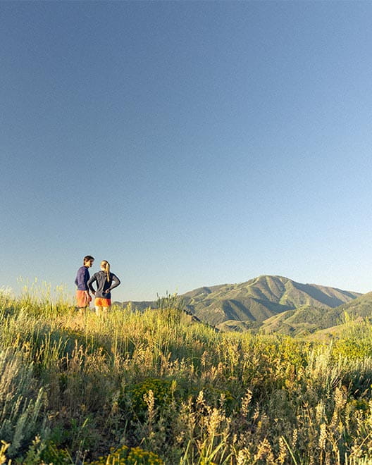 Couple outside Ketchum