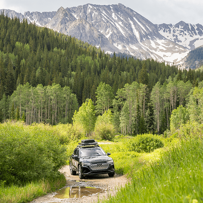 Audi off-roads on Snowmass adventure, in the backcountry of colorado 