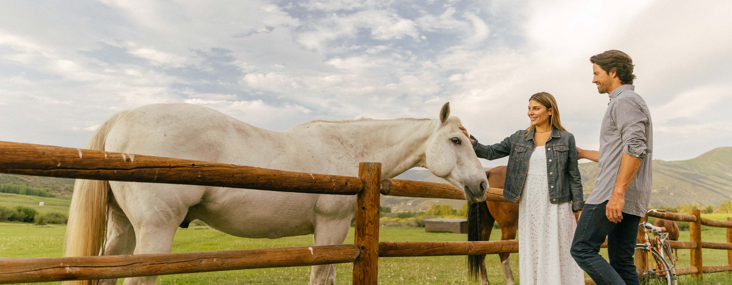 Couple with horse in Snowmass